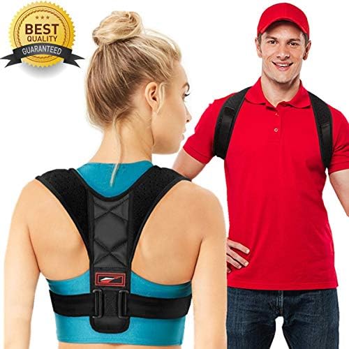 Posture Corrector for Women and Men Back Posture Corrector Back Posture Brace Kyphosis Brace Effective Posture Support Back Brace Support (Posture Corrector Black, Posture Corrector 26" - 46")