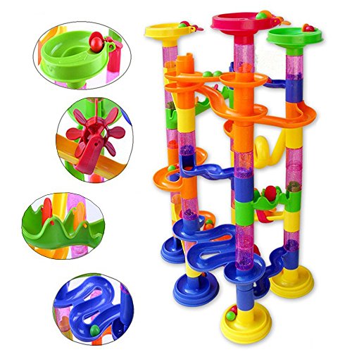 Buy Marble Run Coaster 105 Piece Set with 75 Building Blocks+30 Plastic