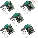 R REIFENG 5pcs Mini PAM8403 DC 5V 2 Channel USB Digital Power Audio Amplifier Board Module 2 3W Volume Control with Potentionmeter