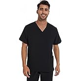 COZYFIT Scrub Top for Men - Stretch V-Neck Scrubs with 3 Pockets, Anti-Wrinkle Scrubs for Men