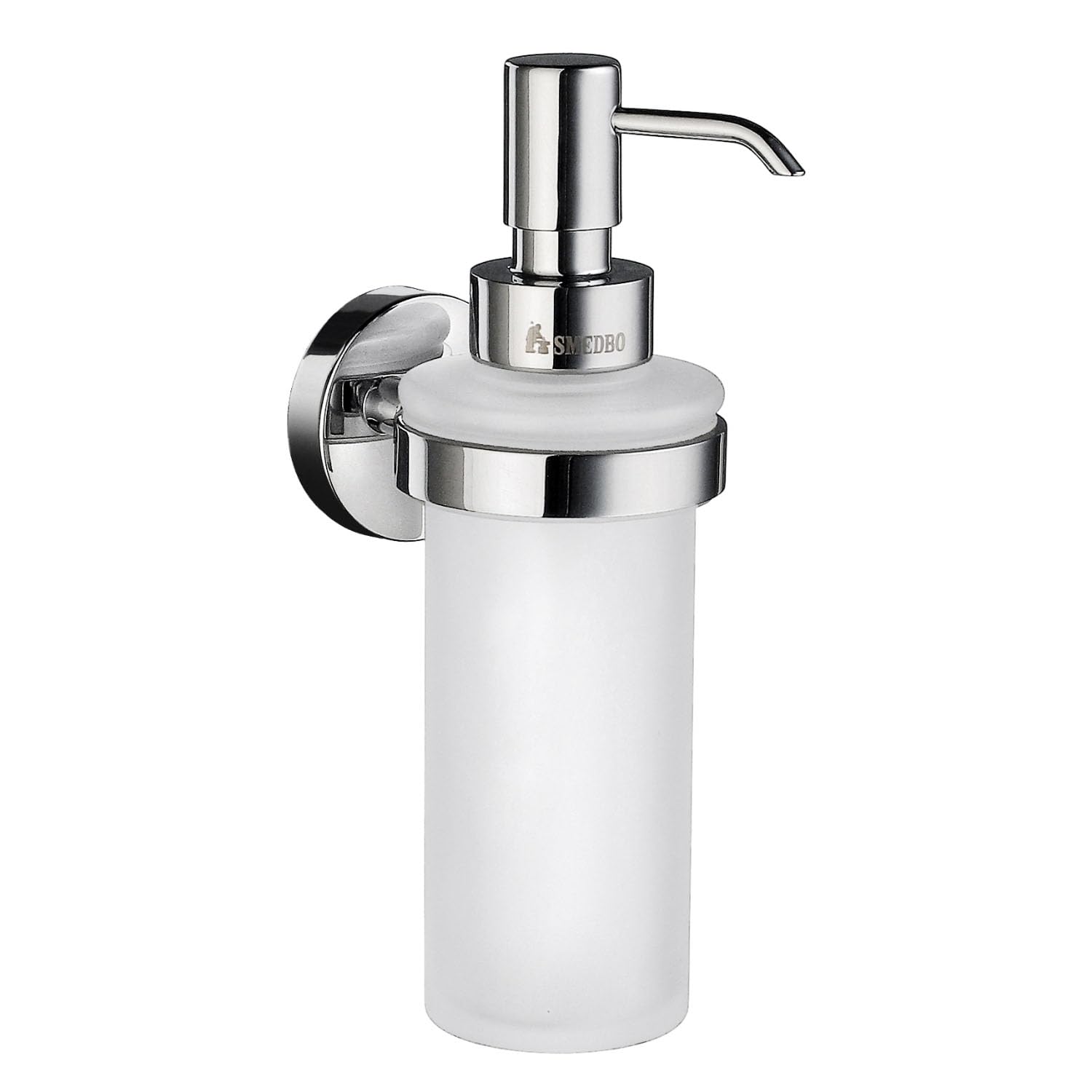 Smedbo HK369 Home Holder with Glass Soap Dispenser Polished Chrome,6.2 x 9.5 x 23.5 cm, Silver