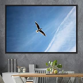 signwin Framed Canvas Wall Art Soaring Bird Aerial...