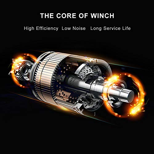 Winch,SCITOO 12V Electric Winches with Roller Fairlead Electric Steel Cable Winch Kit,with Wireless Remote Control for Towing for Jeep/SUV Boat Off Road,12000 LBS - Image 5