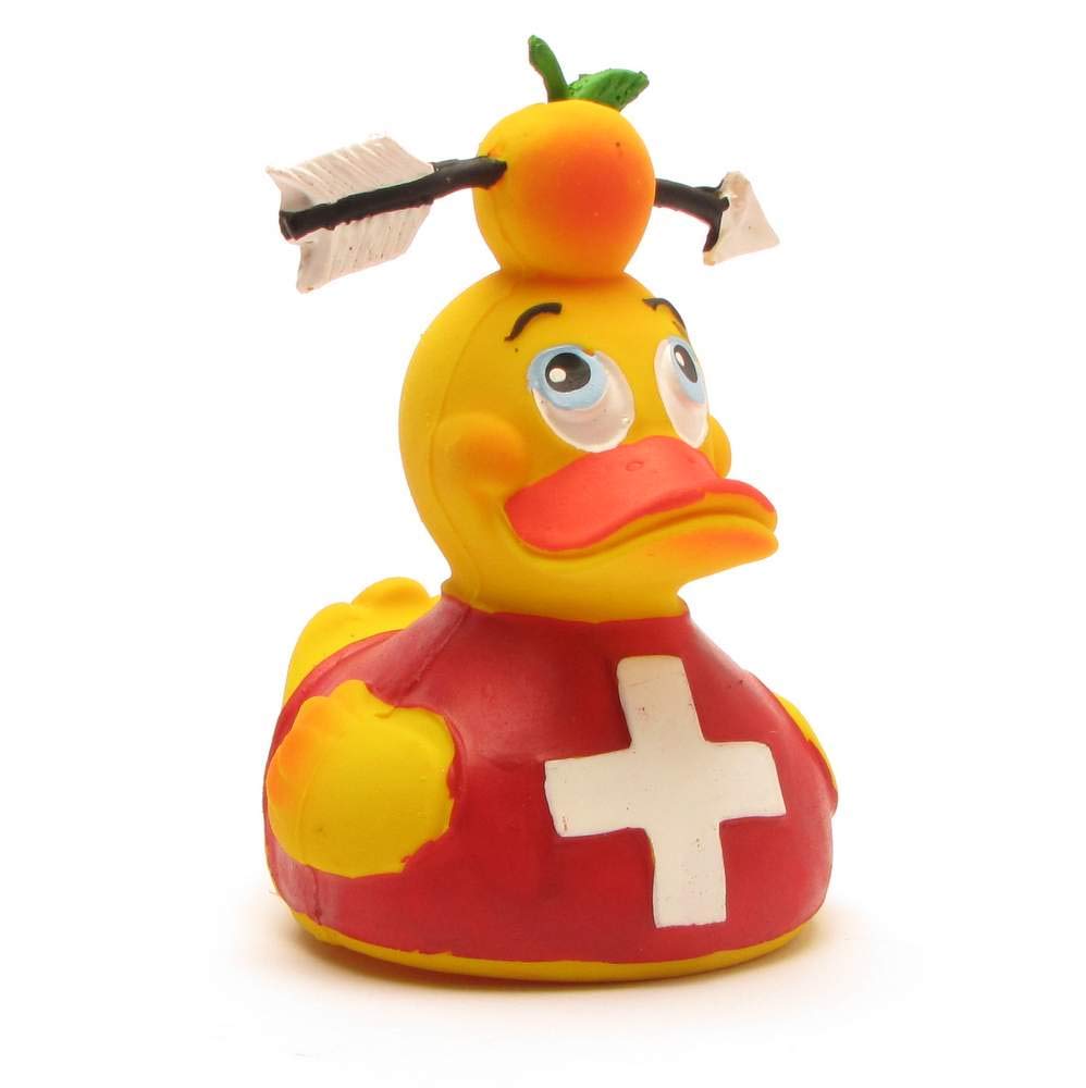 DUCKSHOP | Rubber Duck Wilhelm Tell - Switzerland | Bathduck | L: 7,5 cm