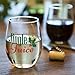 Jingle Juice Stemless Christmas Wine Glass for Fun Christmas Holiday Present with Gift Box - 15 Ounces