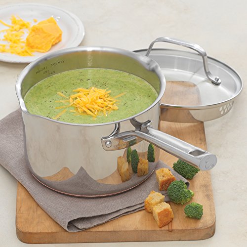 Emeril Lagasse Copper core cookware Stock Pot, 3 quart, Silver Pricepulse