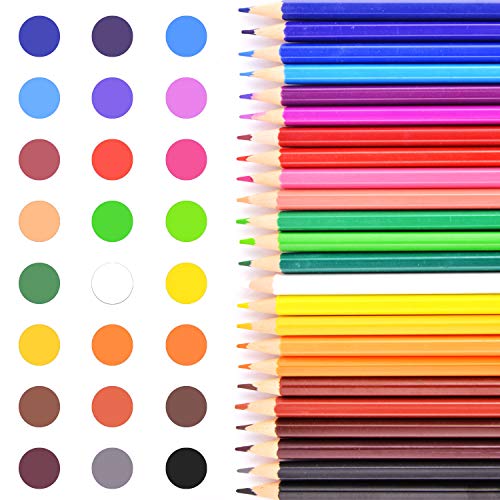 MEMX Colored Pencils Set, Presharpened - Colored Pencils for Adults and for Kids - Color Pencils For Artists With Cardboard Case - Professional Coloring Pencils for Adult Coloring Book, 24 Count