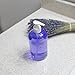 Baire Bottles 8 oz Empty Refillable Plastic Bottles with Pump - Soap, Shower, Lotion, Massage Oil, Travel - 6 Pack, Waterproof Labels, PET, BPA Free, USA (Clear with White Pumps, Floral Labels)