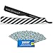Barber Razors - Barber Straight Razor Kit - Durable Barber Straight Edge Razor Kit with 10 Double-Edge Straight Razor, Straight Razor Shaving Kit (Black and White)
