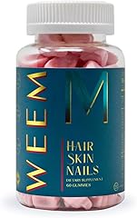 WEEM Hair Skin and Nails Gummies - Supports Healthy Hair - Vegan biotin Vitamins for Women & Men Supports Faster Hair Growth,
