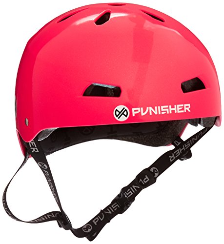 Punisher Skateboards Pro 13-Vent Dual Safety Certified BMX Bike and Skateboard Helmet, Metallic Flake Neon Hot Pink, Youth/Teen 9+