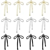 UNICRAFTALE 30Pcs 3 Colors Bowknot Charms 33mm Long Pendants Metal Cute Bow Charms for DIY Jewelry Making Crafting Supplies Necklace Bracelet Earring Women