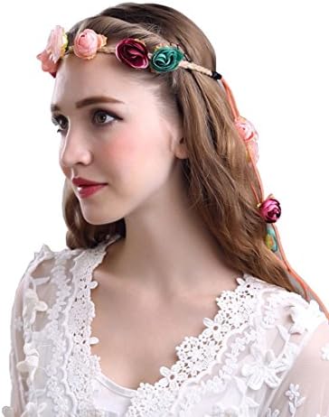 Flower Wreath Headband Crown Floral Garland Headress for Festival Wedding