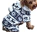QIYUN.Z Casual Four Legs Black White Velvet Snow Deer Christmas Hoodie Dog Sweater Winter Warm Coat