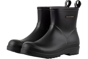 planone Short Rain Boots Women Fashion Waterproof Chelsea Boots for Women Matte Outdoor Garden Shoes Ankle Muck Boots for Ladies Non Slip Work Shoes Rubber Boots with Premium Comfort Insole