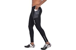 baleaf Men's Cycling Pants 4D Padded Bike Tights Bicycle Biking MTB Long Leggings Pockets UPF 50+