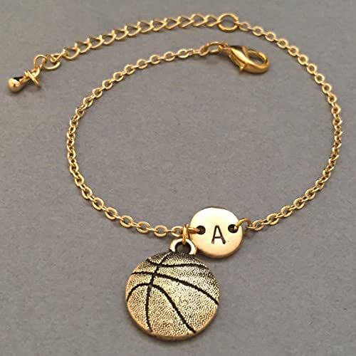 Basketball charm bracelet, basketball charm, adjustable