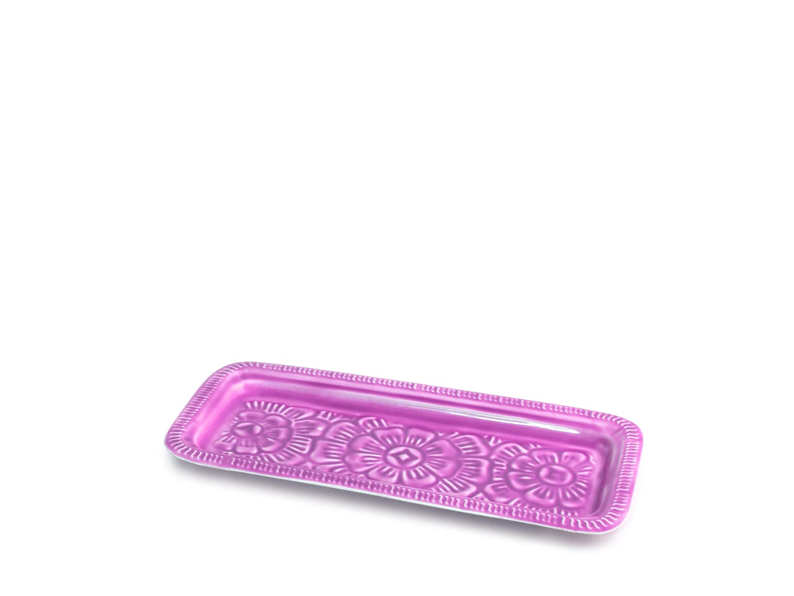 H&H Indian Summer Rectangular Metal Tray, 13 x 28 cm, Assorted Decors, Multi-Colour