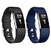 iGK For Fitbit Charge 2 Bands, Adjustable Replacement Bands with Metal Clasp for Fitbit Charge 2 Wristbands Special Edition Black Navy Large