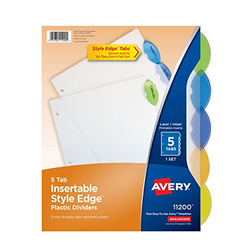 Купить Avery Style Edge Insertable Plastic Dividers в интернетмагазине
