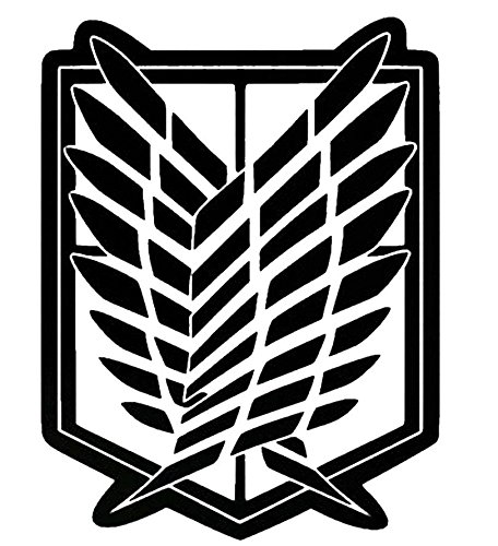 Anime Attack On Titan SNK Recon Corps Logo, White, 8 Inch, Die Cut Vinyl Decal, For Windows, Cars, Trucks, Toolbox, Laptops, Macbook-virtually Any Hard Smooth Surface