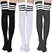 Womens Stripe Thigh High Socks - Leg Warmer Dresses Over Knee High Stockings Cosplay Socks 3 pairs