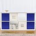Sorbus Foldable Storage Cubes - 6 Fabric Baskets for Organizing Pantry, Closet, Shelf, Nursery, Playroom, Toy Box, Cubby -11 Inch Dual Handle Collapsible Closet Organizers and Storage Bins -Royal Blue