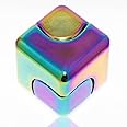 QUBI Cube Spinner 4-in-1 Spinning Toy– Helps with Anxiety, ADHD, Autism, Stress & Focus– Desktop EDC Fidgets Spinner Aluminum Alloy Build for Kids & Adults. Multi-Colored.