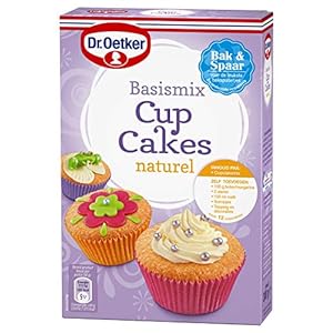 Dr. Oetker cupcakes natural baking mix 8 pakken, mix suitable for 12 cupcakes, without cupcake tins