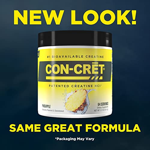 CONCRET Patented Creatine HCl Pineapple Powder, StimulantFree Workout