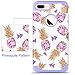 YINLAI iPhone 8 Plus/7 Plus Pineapple Case, Super Slim Hybrid Silicone Rubber Bumper Hard PC Cover Girly Women Shockproof Protective Phone Cases for iPhone 8 Plus/7 Plus, Purple Pineapple/Lavender