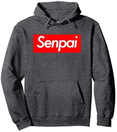 Unisex Senpai Notice Me Japanese Anime Hoodie Medium Dark Heather