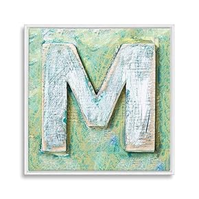 Framed Canvas Wall Art Alphabet Canvas Prints Home Artwork Decoration for Living Room,Bedroom - 16x16 inches