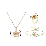 Flower Necklace for Women Gold Dainty Fidget