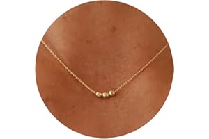 GUOKE 14K Gold Plated Dainty Pendant Butterfly Bead Boot Bee Baseball Flower Compass Airplane Hummingbird Tree Necklace Simple Jewelry Gift for Women