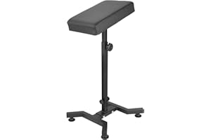 Tattoo Armrest Stand, Tattoo Arm Rest Stand Adjustable, Tiltable Thickened Black Leather Cushion, Stable Four Corner Base, Po