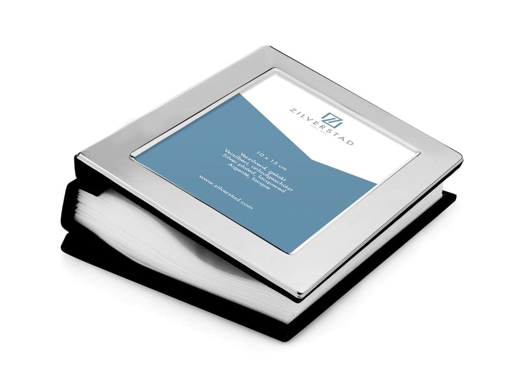 Zilverstad Smooth Photo Album with Approximately 100 Photos, Silver