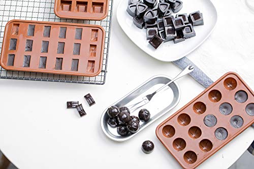 Aokinle Silicone Chocolate Molds,Candy Molds-5 Pack,Mini Baking Molds Non Stick,Hard Gummy Candy,BPA Free Candy Making Mold