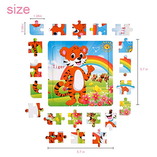 image for Tohibee Toddler puzzles Wooden Jigsaw Puzzles for Toddlers 1 2 3 Years