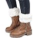 Fur Leg Warmers Women,Fuzzy Furry Fluffy White Leg Warmers,Christmas Faux Fur Boot Cuffs Toppers for Women