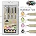 G.T. Luscombe Company, Inc. Pigma Micron 005 Ultra Fine & 05 Medium Point Bible Note Pen Kit | No Smearing or Fading | Bible Safe | No Bleed Pigmented Ink Black, Pink, Green, Orange (Set of 4)