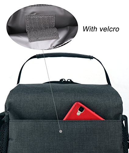 Insulated Lunch Box F40C4TMP Tote Cooler Bag Medium For men adult women kids bento box Grey, Medium