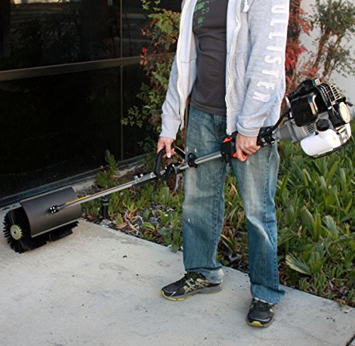 Outdoor Gas Power Hand Held Broom Walk Behind Sweeper Concrete Driveway Cleaning Tools High Performance Cleaner - Skroutz - Thumbnail 2