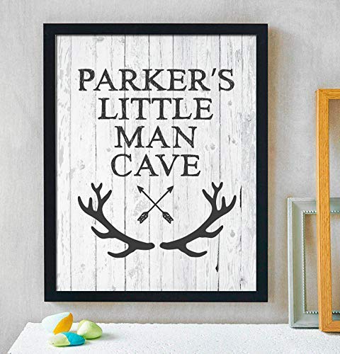 Amazon Com Little Man Cave Paper Art Print Boys Room Sign Boy