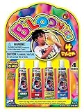 B'LOONIES Blow up Bubble Balloons ~ Blow up with a Straw or Tube ~ 4 Straws & 4 Tubes of Gooey Plastic Colors!