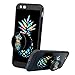 iPhone 6s Case, iPhone 6 Pineapple Case with Pop up Kickstand [Anti-Scratch] Fashion Soft Silicone Rotating Holder Grip Stand Black Cover Case for iPhone 6/6s 4.7 inch