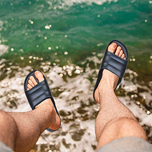 Roxoni Men’s Beach Rubber Sandals Black 11 Pricepulse