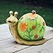 Juegoal Garden Statue Snail Figurine Solar Powered Outdoor Lights for Garden Yard Lawn Decoration