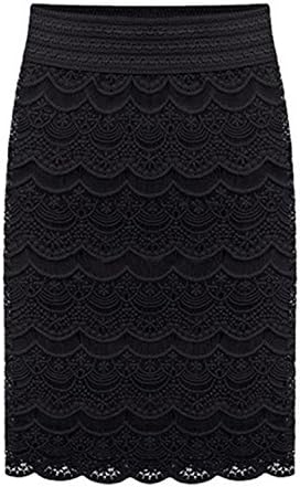 AUUOCC skirts 5XL XXL Women Lace High Waist Skirts Praia Bottoms Grunge Skort Black 5XL