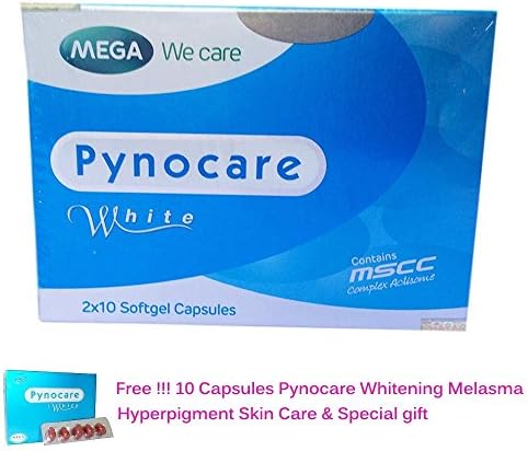 Gift Set : 100 Capsules + 10 Capsules Pynocare Whitening Melasma Hyperpigmentation Skin Care [Get Free Tomato Facial Mask ]